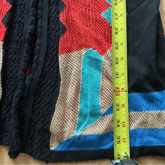 Nic+ Zoe women’s ribbed crochet cardigan sweater bright multicolored medium - Picture 5 of 9